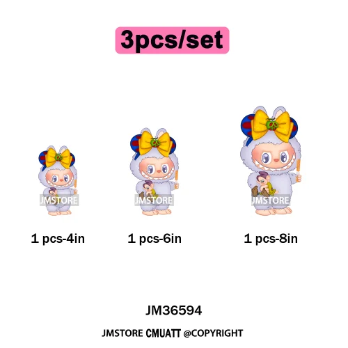 New Coquette Cartoon Monster Friends Costume Girly Kids Love Iron On DTF Transfer Stickers Designs Ready To Press for Clothing
