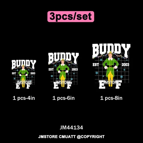 Funny Christmas Movie Quotes Cartoon Characters Santa Iron on Washable DTF Heat Transfer Stickers Ready to Press for Sweatshirts