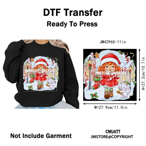 Cartoon Holiday Mouse Gingerbread Baking Christmas Tis The Season Iron on DTF Heat Transfers Stickers Ready to Press for Clothes
