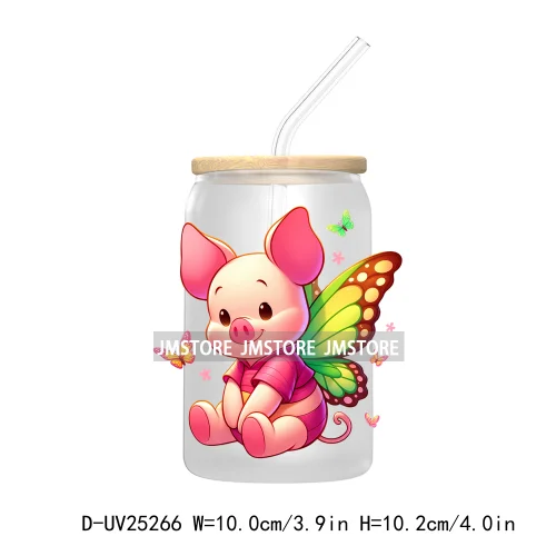 Cartoon Baby Bear And Friends UV DTF Transfer Stickers Decals For Libbey Cold Cups Mugs Tumbler Waterproof DIY Custom Logo Label