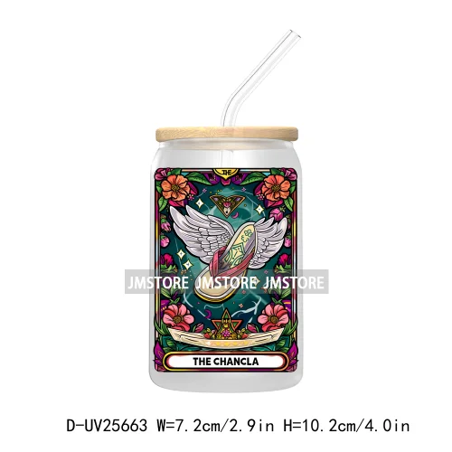 The Witch Tarot Card UV DTF Transfer Stickers Decals For Libbey Cold Cups Mugs Durable Waterproof Custom Logo Label Gothic Vibes