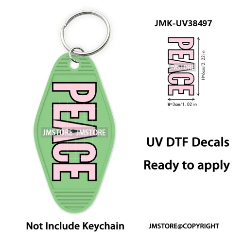 Christian Bible Jesus Faith Letters UV DTF Motel Keychain Decals Ready To Ship Custom Transfer Stickers Print For Hotel Keychain