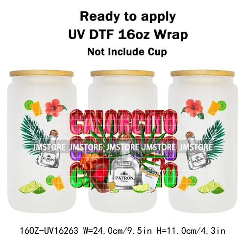 Mexican Culture Drinks Tequila Evil Eye 16OZ UV DTF Cup Wrap Ready To Apply Waterproof Transfer Stickers For Libbey Glass Can