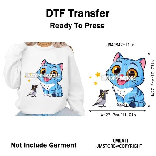 Kpop Culture Idol Movie Inspired Music Lover Cute Blue Anime Character Iron on DTF Transfers Stickers Ready to Press for Clothes