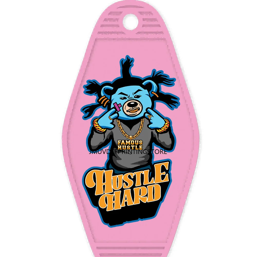 Heartless Teddy Bear High Quality WaterProof UV DTF Sticker For Motel Hotel Keychain Hustle Hard Money Bears