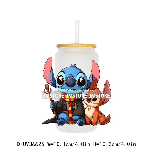 Magic Cartoon Wizard School UV DTF Transfer Stickers Decals Ready To Apply Waterproof For 16OZ Libbey Glass Can Cups Tumbler