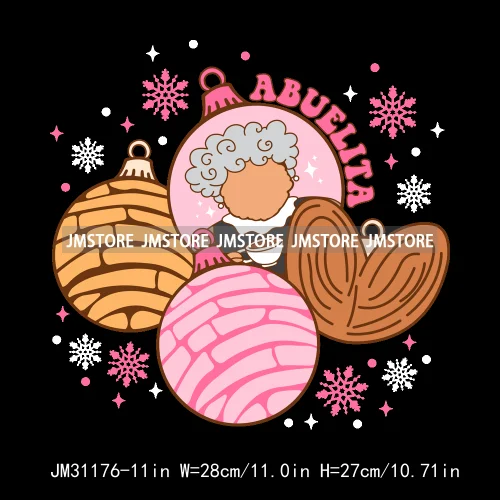 Funny Tis The Season Mexican Chocolate Pink Christmas Pan Dulce Spanish Iron On DTF Transfer Stickers Ready To Press For Clothes