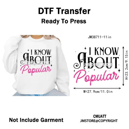 Magic Musical Movies Bad Good Witches Team Pink Green Coquette Iron on DTF Heat Transfers Stickers Ready to Press for T-shirts
