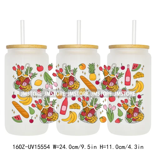 Summer Trip Girly Camping UV DTF Stickers Ready to Transfer Cup Wrap Custom Labels DIY Craft For Libbey Glass Can Mug Tumbler