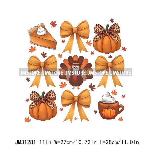 Give Thanks To The Lord Thanksgiving Bible Verse Jesus Fall Pumpkin Coquette Season Iron On DTF Transfers Stickers For Clothing