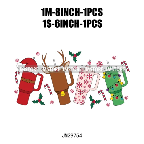 Small Town Fram Fresh Tree Christmas Merry Vibes Ho Ho Ho Santa Deer Iron On DTF Transfers Stickers Ready To Press For Hoodies