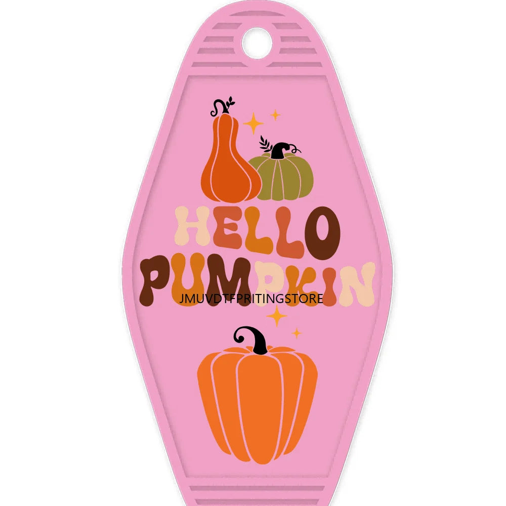 Thankful Fall Autumn Pumpkin Season High Quality WaterProof UV DTF Sticker For Motel Hotel Keychain