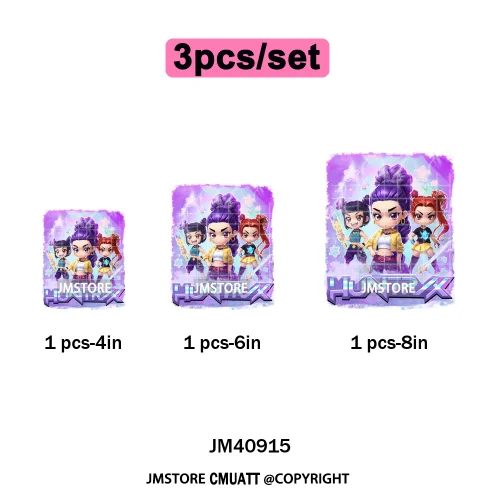 Music Kpop Group Lover Anime Fans Boys Girls Hunters Inspired Iron on DTF Washable Transfers Sticker Ready to Press for Clothing