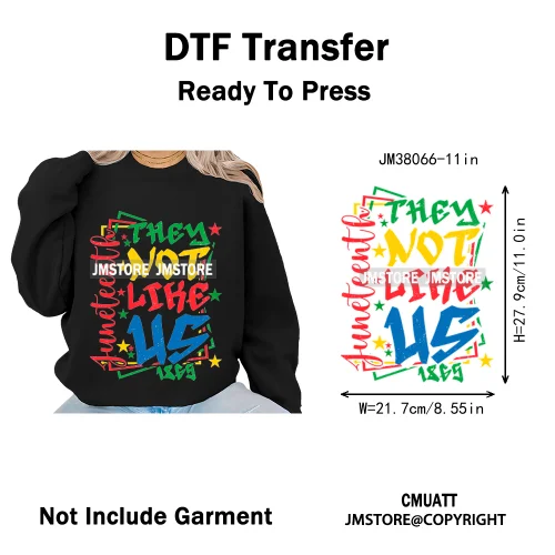 God Says She Is Dope Women Juneteenth 1865 Independence Washable Iron on DTF Transfers Stickers Ready to Press for Clothes