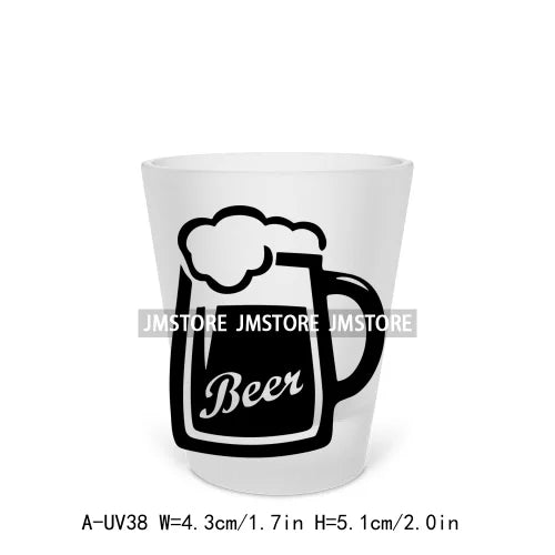 I Need A Huge Glass Of Wine Beer Mugs Alcohol Saying Short Glass Cups Decals UV DTF Transfers Stickers Waterproof DIY Craft