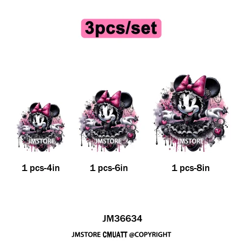 Spooky Scary Witch Girly Animal Flower Strawberry Gnomes Iron on DTF Washable Transfers Stickers Ready to Press for Hoodies Bags