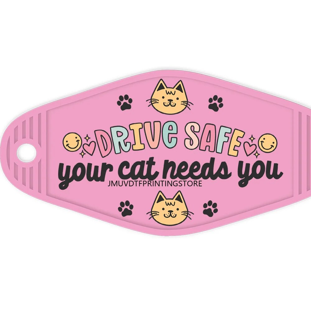 Funny Quotes Dog And Cat Mom High Quality WaterProof UV DTF Sticker For Motel Hotel Keychian