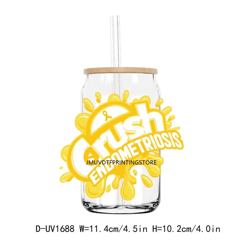 Crush Awareness UV DTF Transfers Stickers Decals For Libbey Cold Cups Mugs Tumbler Waterproof DIY Craft