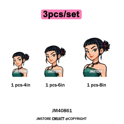 Cartoon Girl Group Boy Band Music Fans Anime Lover Soda Pop Iron on DTF Washable Transfers Stickers Ready to Press for T-shirts
