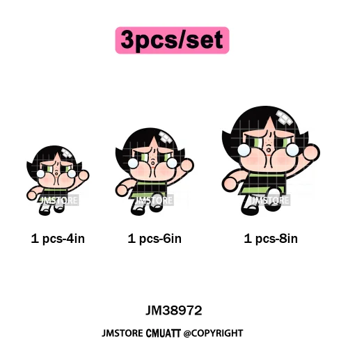 Cute Cry Tears Sad Girls Cartoon Dolls Love Designs Iron on DTF Washable Heat Transfers Stickers Ready to Press for Clothes Bags