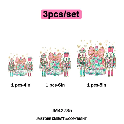 Y'all Are Nuts Pastel Cartoon Character Tis The Season Christmas Iron on DTF Heat Transfers Stickers Ready to Press for Clothes
