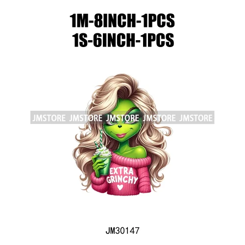 Colorful Retro Green Bougie Mama Coffee Lover Leopard Christmas Girls Iron On DTF Transfers Stickers Ready To Press For Clothes