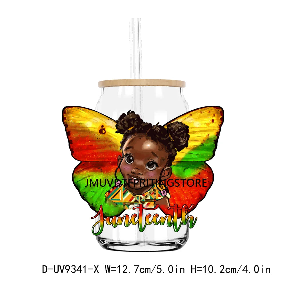 We Are Black History Afro Girl Boy UV DTF Transfer Sticker Decal For Libbey Cold Cups Mug Tumbler Waterproof DIY Logo Juneteenth