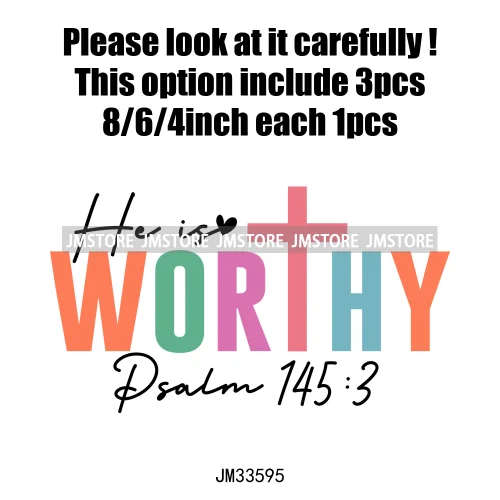 Colorful Faith Jesus God Religious Bible Verse Affirmation Spirits Iron On DTF Transfers Stickers Ready To Press T-shirts Bags