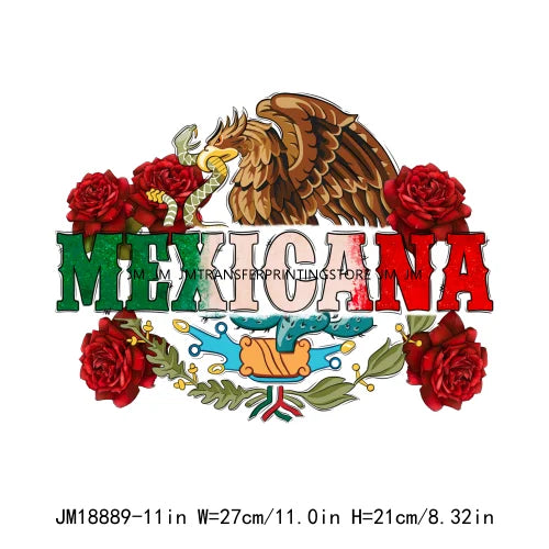 Washable Iron On Mexicana Latin Culture Cartoon POP Singer Plastisol Thermal DTF Transfers Sticker Ready To Press For Sweatshirt