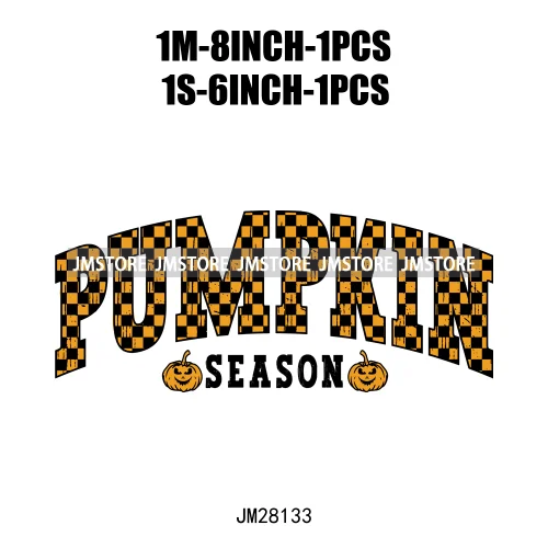 Pumpkin Season Autumn Coquette Bow Girly Cozy Fall Vibes Decals DTF Iron On Transfers Stickers Ready To Press For Hoodies Bags