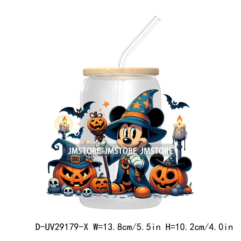 Cute Halloween Horror Characters UV DTF Transfer Stickers Decals For Libbey Cold Cups Mug Tumbler Waterproof Scary Movie Killers