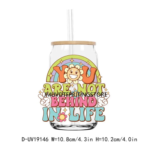 Positive Affirmations Good Vibes UV DTF Transfers Sticker Decals For Libbey Cold Cups Mugs Tumbler Waterproof DIY Craft Kindness