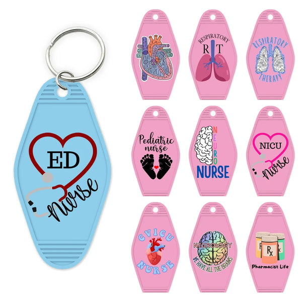 Nicu Nurse Respiratory Therapy High Quality WaterProof UV DTF Sticker For Motel Hotel Keychain Emergency Department