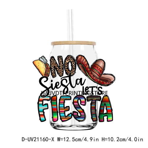 Mecican Cinco De Mayo Sombrero Hat UV DTF Transfers Stickers Decals For Libbey Cold Cups Mugs Tumbler Waterproof DIY Logo Latina