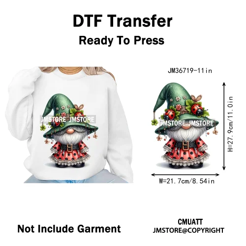 Spooky Scary Witch Girly Animal Flower Strawberry Gnomes Iron on DTF Washable Transfers Stickers Ready to Press for Hoodies Bags