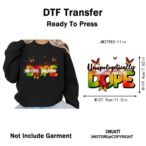 Celebrate Afro Dope Woman Juneteenth Since 1865 Freedom Power Vibes Independence Day Iron on  DTF Transfer Stickers For T-shirts