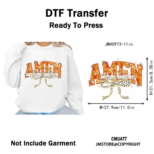 Trendy Give Thanks Coquette Gobble Turkey Bow Girly Fall Blessed Iron on DTF Heat Transfers Stickers Ready to Press for Clothing