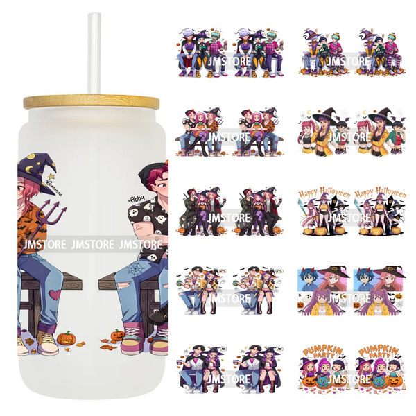 Kpop Movie Demon Hunters Boo Halloween Pumpkin Party 16OZ UV DTF Cup Wraps Ready To Apply Transfer Stickers For Libbey Glass Can