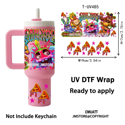 Cartoon Movie Thanksgiving Christmas UV DTF Keychain Wraps Ready To Apply Durable Custom UV Stickers For Mini Tumbler Keychain