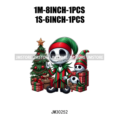Christmas Cartoon Animal Characters Snow Holiday Santa Tree Gifts Iron On DTF Transfers Stickers Ready To Press For Sweatshirts