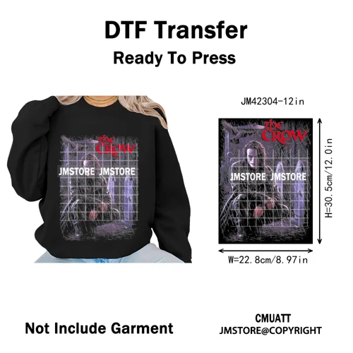 Funny Halftone Movie Series Killer Halloween Spooky Season Iron on DTF Washable Transfers Stickers Ready to Press for T-shirts