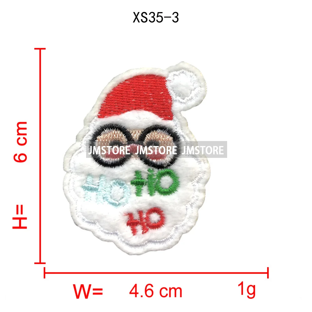 Sweet Christmas Small Size Snowman Santa Cozy Animal Xmas Holiday Gifts Kids Embroidery Appliques Iron on Patches for Clothing