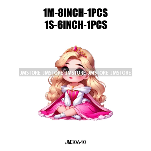 Cute Princess Halloween Girl Boy Baby Kids Cartoon Character Iron On DTF Transfers Stickers Ready To Press For Clothing