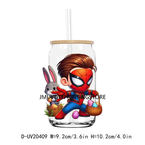 Colorful Easter Eggs Cartoon Movie Character UV DTF Transfer Sticker Decal For Libbey Cold Cups Mugs Tumbler Waterproof DIY Logo
