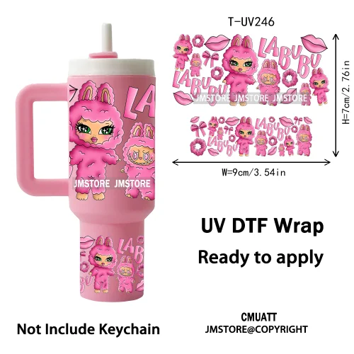Lovely Cartoon Monsters Princess UV DTF Custom Print Ready To Apply Transfer Stickers Waterproof Wraps For Mini Tumbler Keychain