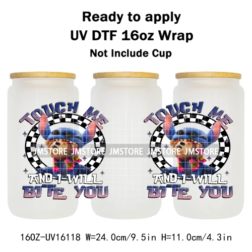 Trendy Movie Cartoon Character Bow 16OZ UV DTF Cup Wrap Ready To Apply Waterproof Transfer Sticker For Libbey Glass Can Tumbler