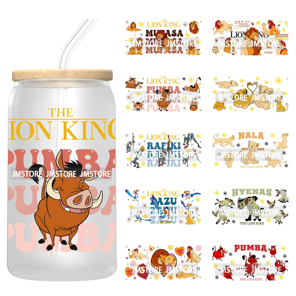 Cartoon Characters Family Trip 16OZ UV DTF Cup Wraps Ready To Apply Waterproof Transfer Stickers For Libbey Glass Can Tumbler