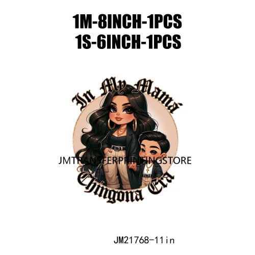 Latina Mexican Chingona Chicana Mom Sayings Hay Comida En La Cas Porque Soy Tu Madre Y Punto DTF Transfer Stickers For Hoodies