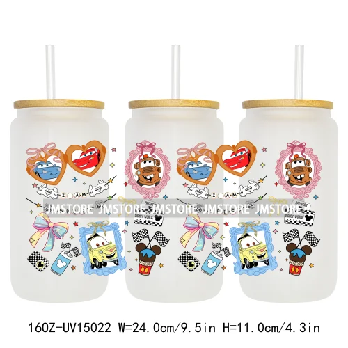 Magical Mirror Cartoon Coquette Bow 16OZ UV DTF Cup Wraps Ready To Apply Waterproof Transfer Stickers For Libbey Glass Can Mugs