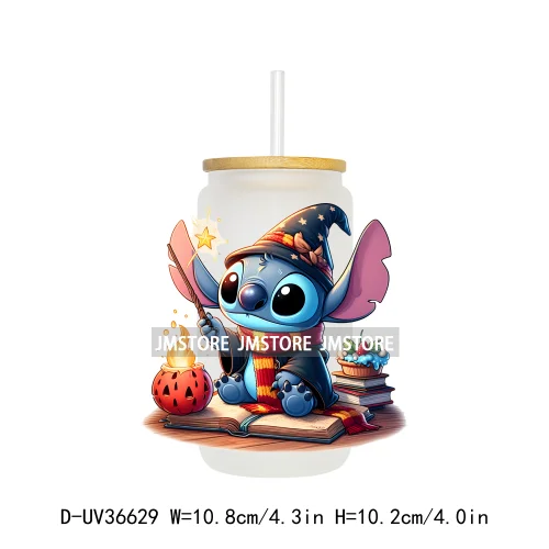 Magic Cartoon Wizard School UV DTF Transfer Stickers Decals Ready To Apply Waterproof For 16OZ Libbey Glass Can Cups Tumbler